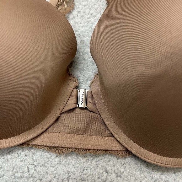 Torrrid Bra 40DD Push Up Bra Racerback Front Close Lace Back - Picture 2 of 8